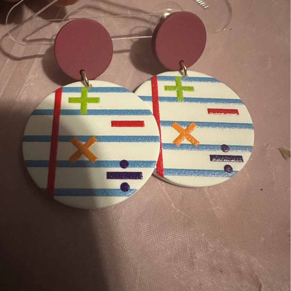 Mathematics earrings, teachers edition